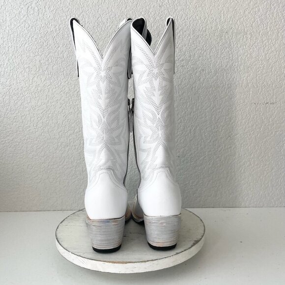 Lane MEGAN MORONEY Cowboy Boots Smokeshow Womens 10 White Western Cowgirl Tall - Picture 3 of 15